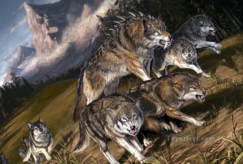 wolf 8 Oil Paintings